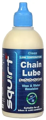 Squirt Chain Lube for Bikes (4 Oz) – Low-Temperature Bike Lube for All Bike Chains – All-Weather Dry Bike Chain Lube – Bike Lubricant to Reduce Noise & Chainsuck – Bike Tools & Maintenance Aid