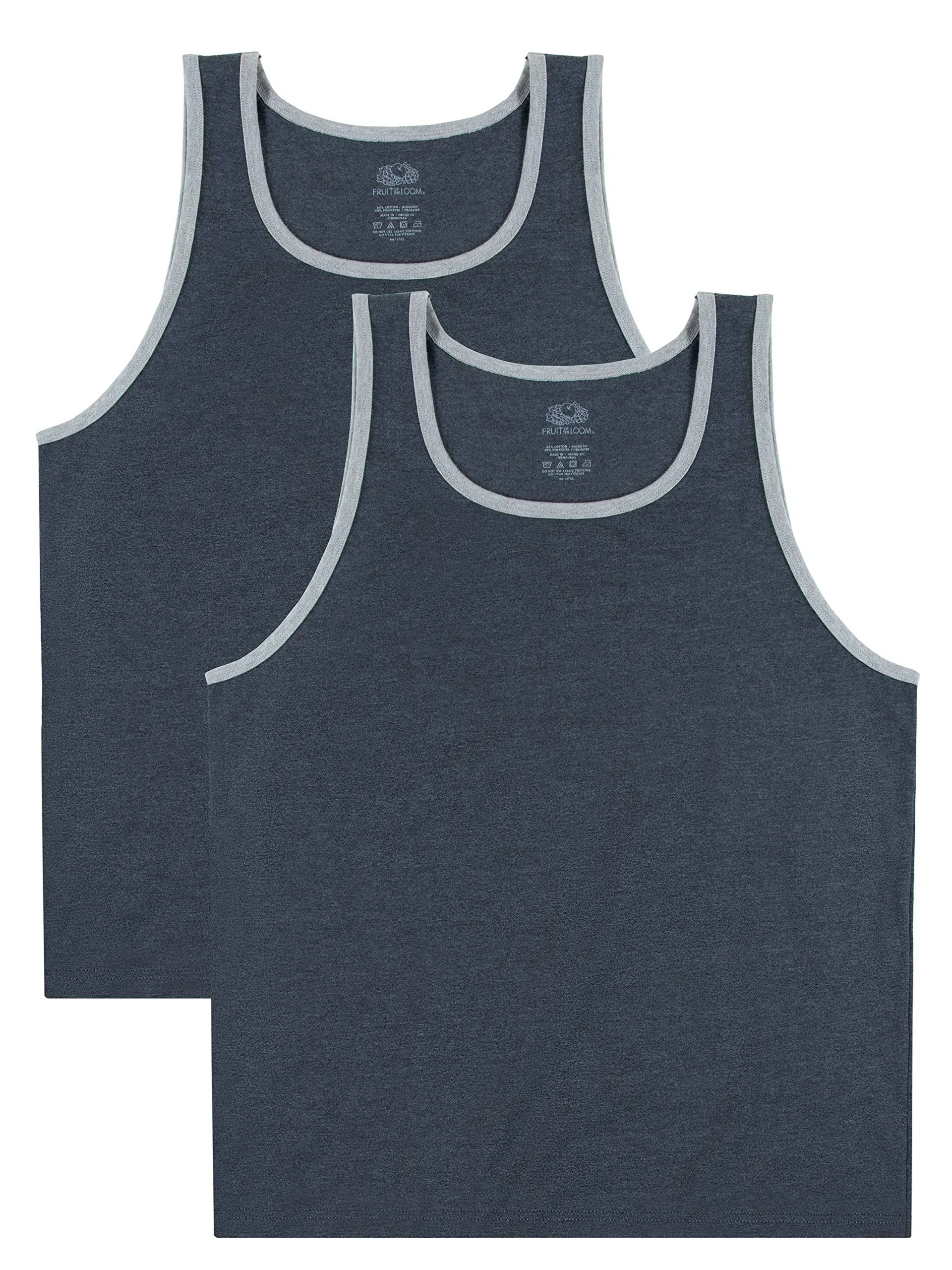 Fruit of the Loom Men's Eversoft Cotton Sleeveless T Shirts, Breathable & Moisture Wicking with Odor Control, Sizes S-4x