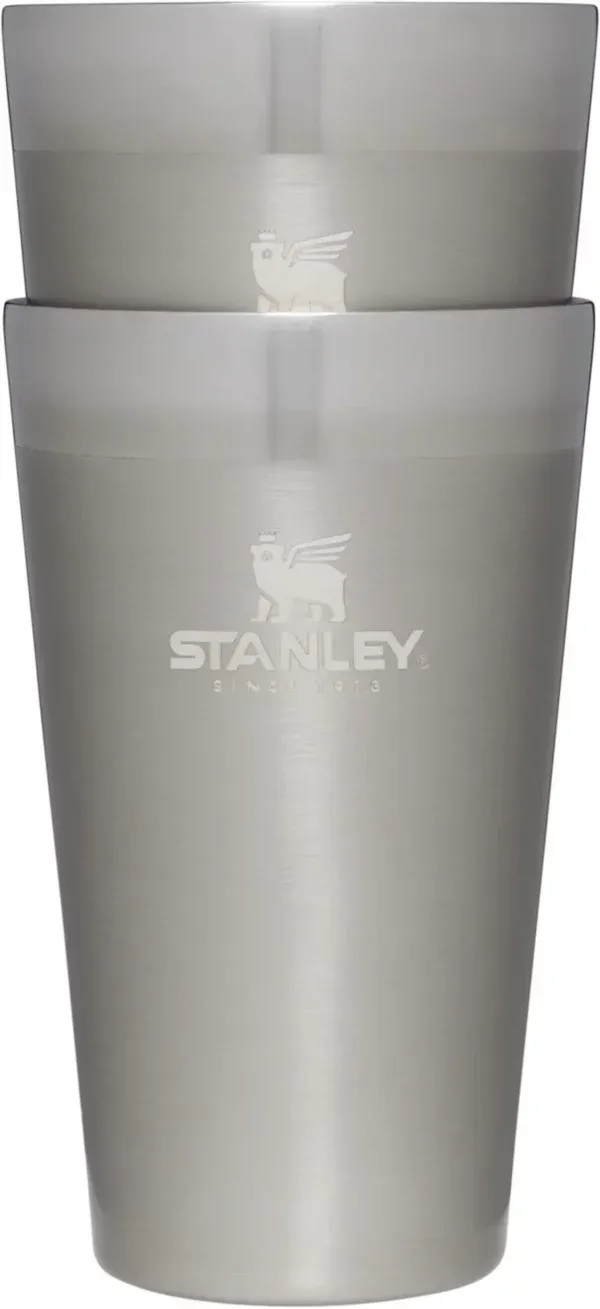 Stanley Adventure Inulsated Stacking Beer Pint Glass, 16oz Stainless Steel Double Wall Rugged Metal Drinking Tumbler