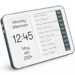 Relish Day Hub - Dementia Clock with Daily Task Manager, HD Large Screen Digital Calendar Clock for Seniors and People with Memory Loss, with Large Number, Day, Date and Time