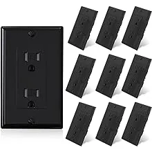 ELEGRP Decorator Wall Receptacle Outlet, Tamper Resistant 15 Amp Standard ...