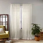 Calypso 52" x 84" Macrame Tassel Semi-Sheer Curtain Panel - Ivory