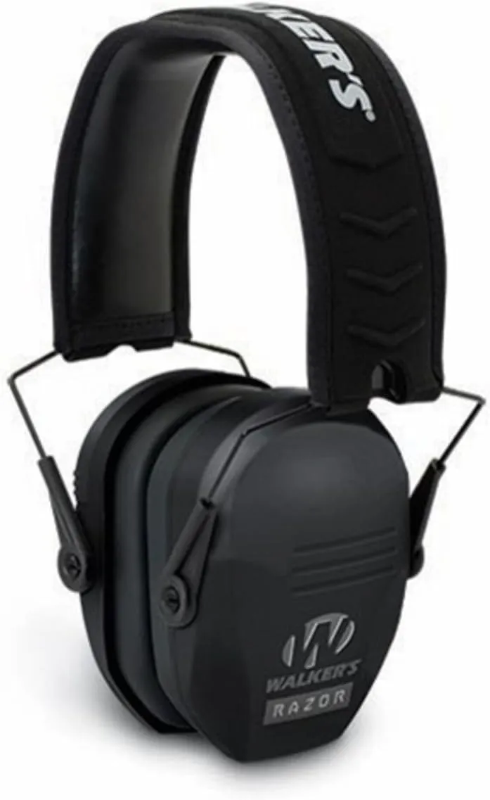 Walker's Razor Slim Passive Earmuffs Ultra Low Profile 27dB NRR Light Weight