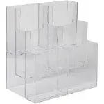  Acrylic Stand 3 Tier, 6 Pocket Fits 4 by 9 Material, Trifold Brochure Holder, 