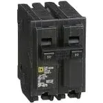 Plug In Circuit Breaker, HOM, Number of Poles 2, 50 Amps, 120/240VAC, Standard