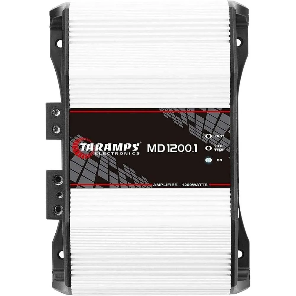 Taramps MD 1200.1 Full Range Amplifier 1200 Watts RMS 2 Ohms 1 Channel High Efficiency Mono Amplifier Class D, Bass Boost Car Audio Sound Monoblock,