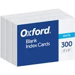 Blank Index Cards 4&#034; x 6&#034; White 300 pack 10002EE