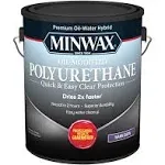 Minwax Water Based Oil-Modified Polyurethane, Warm Semi-Gloss, Clear, 1 Quart