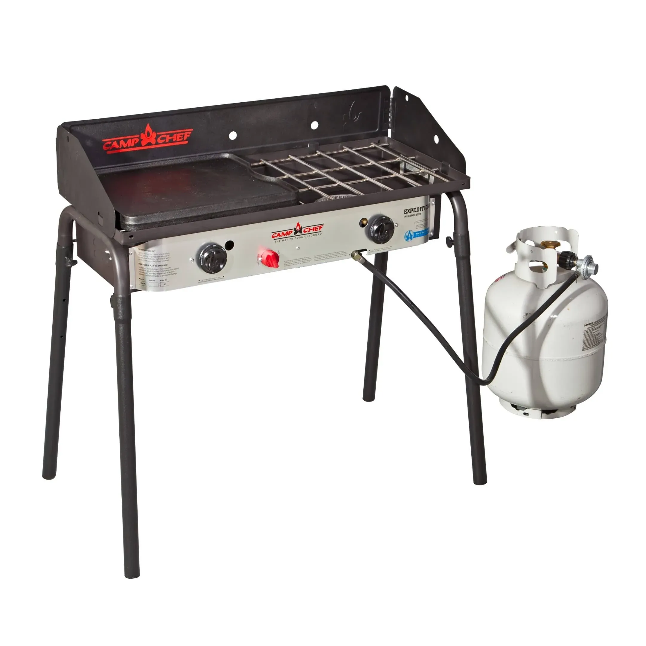 Camp Chef Expedition 2 Stove with Bonus Cast Iron Griddle