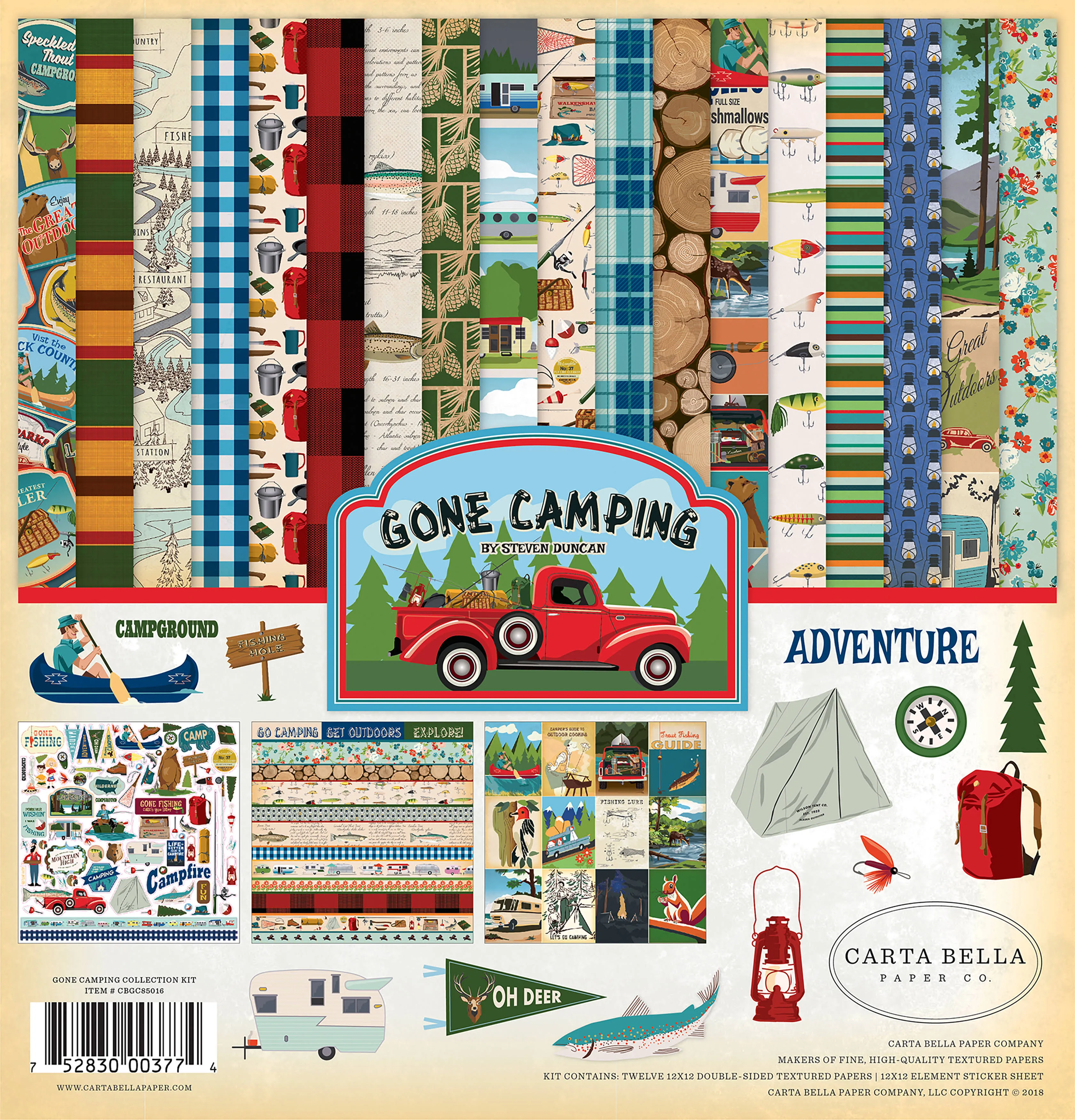 Carta Bella Collection Kit 12&#034;X12&#034;-Gone Camping (Pack of 1)