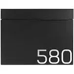 Movo Home Mailbox, Modern Wall Mounted (Herman (Black))