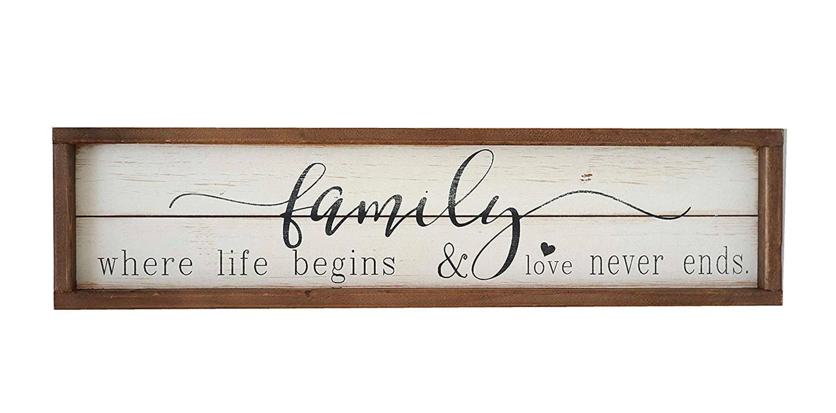 Parisloft Family Where Life Begins & Love Never Ends Wall Decor Sign Plaque