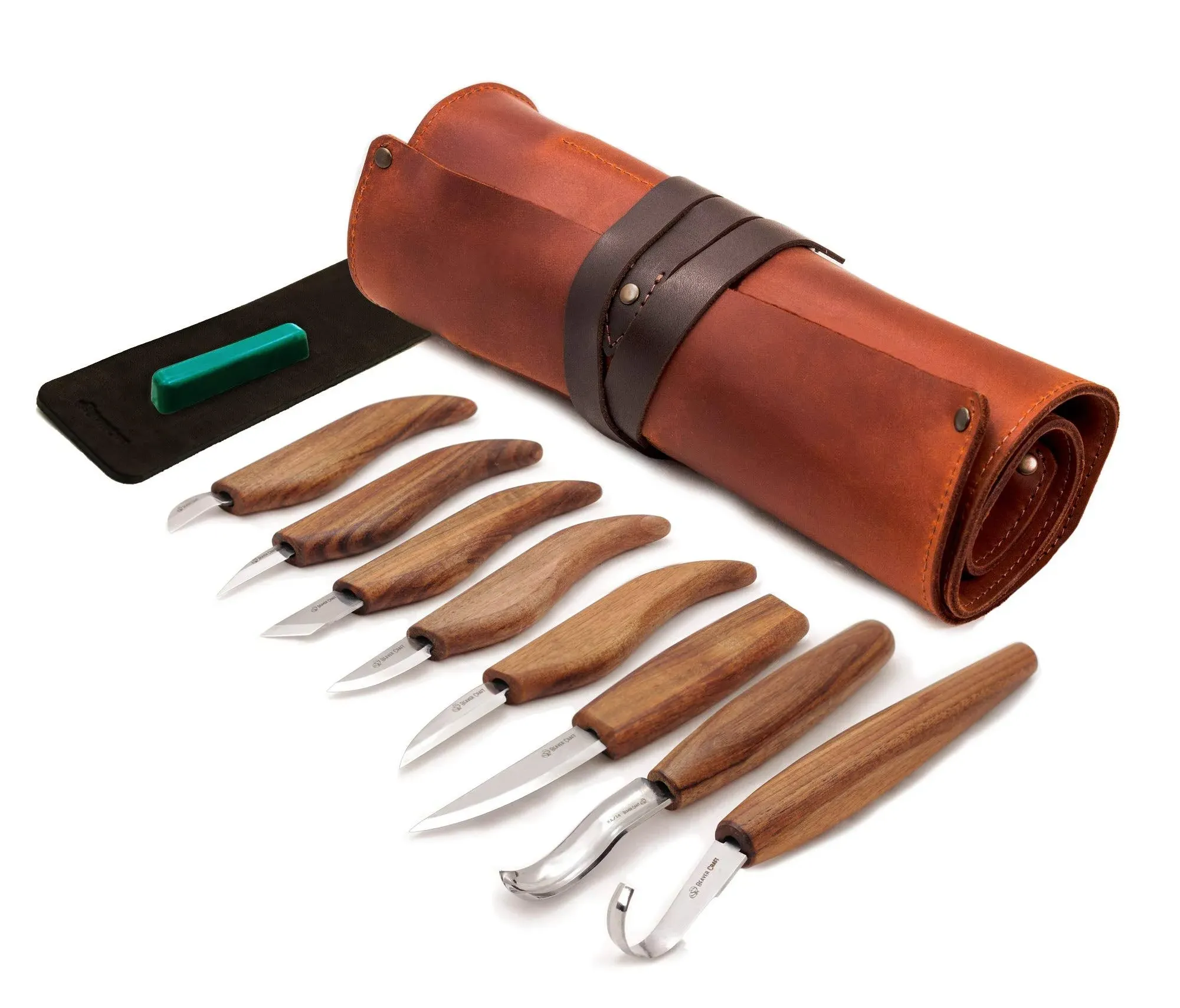 BeaverCraft Deluxe Wood Carving Kit S18X - Wood Carving Knife Set - Spoon Carving Tools Set - Whittling Knives Kit - Woodworking Kit Wood Carving Too