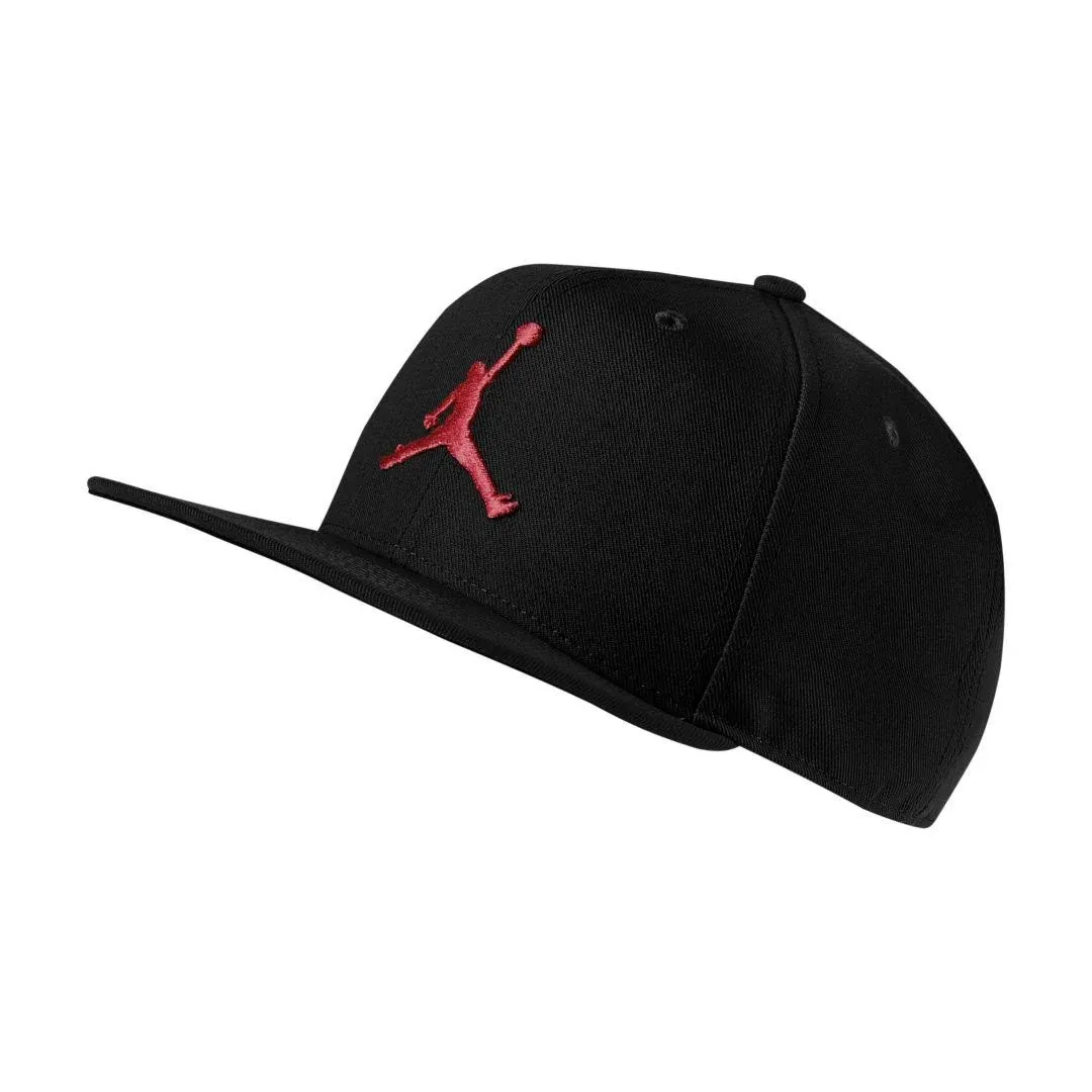 Jordan Brand Jumpman Pro Logo Snapback Adjustable Hat - Black/Red