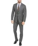 Van Heusen Men's Slim-Fit Medium Gray Sharkskin Suit - Medium Grey Sharkskin