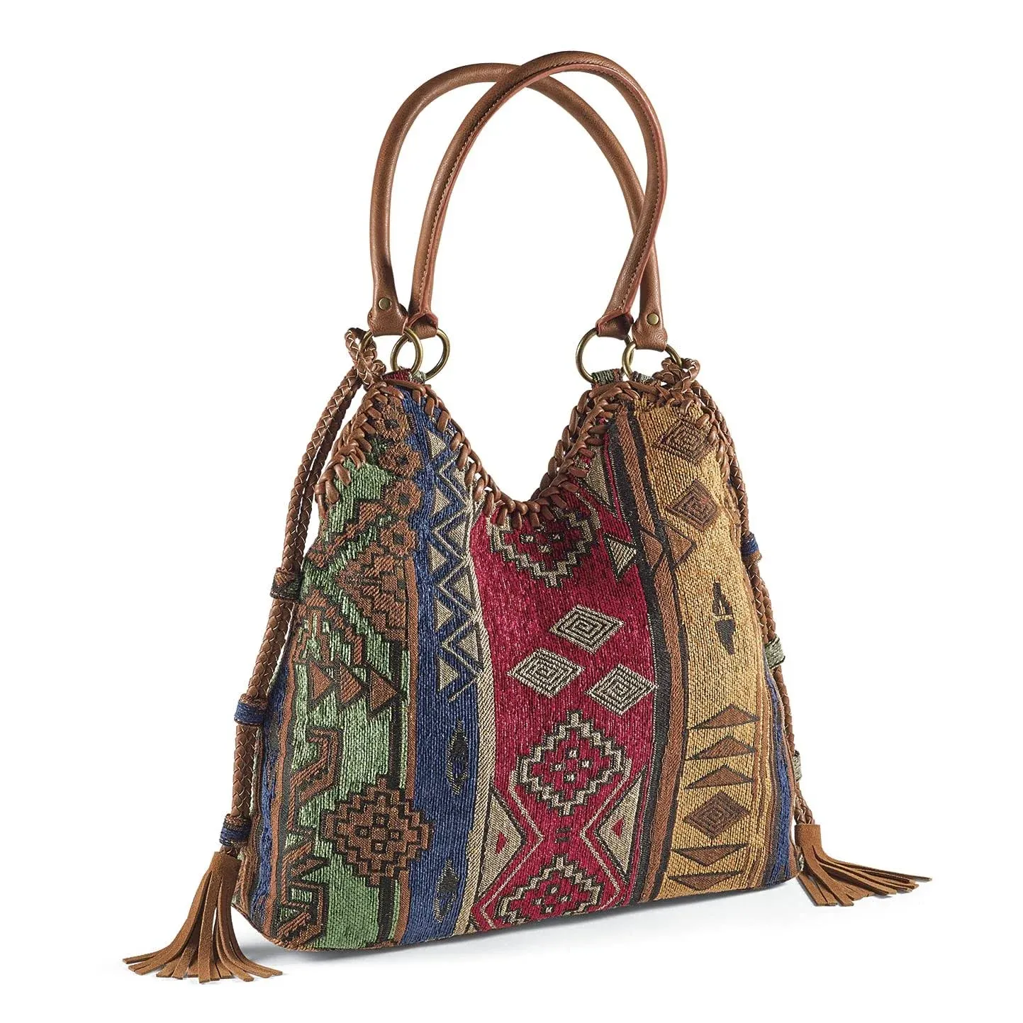 SAGEFINDS Natrona Tapestry Bag | Southwestern Pattern | Slouchy Purse | Snap ...