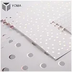 Y YOMA 12 Pack Decorative Hanging File Folders Letter Size Rose Gold File Folder Pretty Hanging Folder Organizer for Filing Cabinet Office Home with 1/5-Cut Adjustable Tabs, 3 Black Foil Design