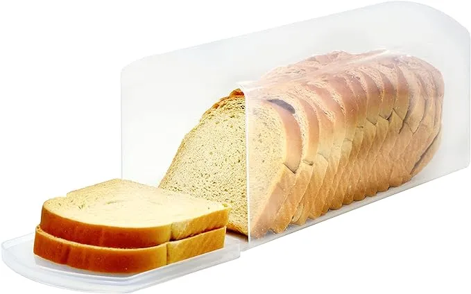 Youngever Plastic Bread Container, Sandwich Size Bread Storage Bin