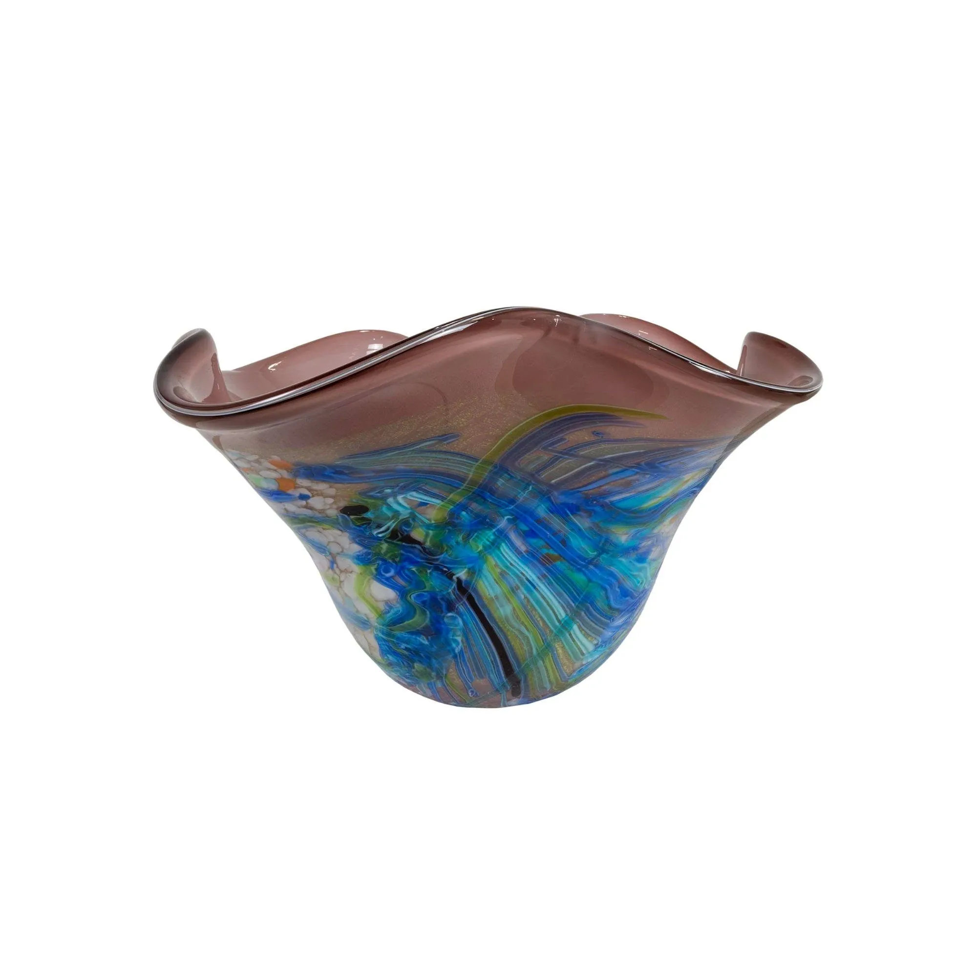 Dale Tiffany Allesia Hand Blown Art Glass Bowl