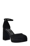 Sabin Platform Pump In Black Suede