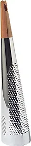 Alessi "Todo" Giant Cheese And Nutmeg Grater in Steel And Wood, Silver