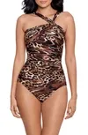 Ocicat Europa Printed One Piece Swimsuit In Black/multi