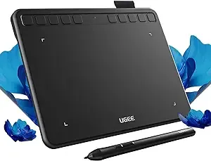 UGEE S640 Graphic Drawing Tablets Digital Pen Tablet with Stylus for Linux, Mac, Windows PC and Android OSU 6.3x 4 inches