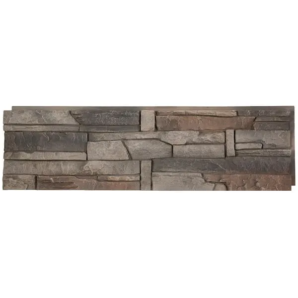 GenStone Faux Stacked Stone Panel 41" x 11.25" in Kenai Color for Do It Yourself Friendly Home Improvement Projects