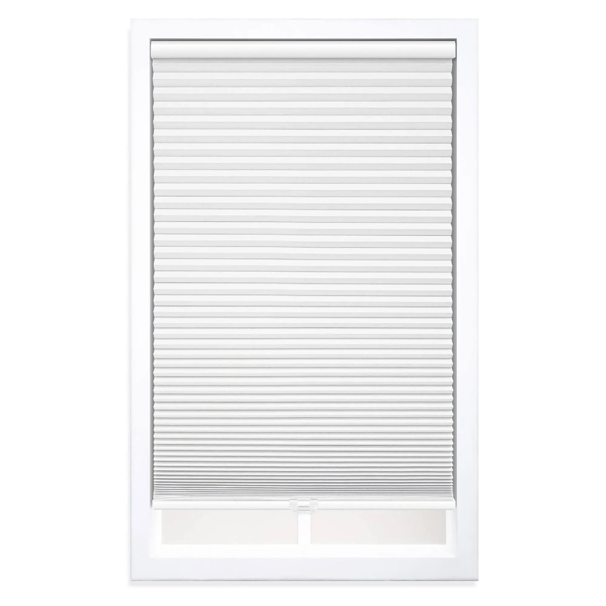 Dez Furnishings QEWT254640 Cordless Blackout Cellular Shade 25.5W x 64L Inches White