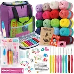 Craftwiz Ultimate Beginner Crochet Kit for Adults and Kids - Learn to Crochet with Complete Crochet Starter Kit - Perfect Crocheting Kit for