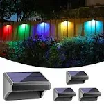 Bridika Solar Fence Lights Fence Lights Fence Solar Lights Outdoor Waterproof Warm White White LED Solar Lights for Backyard