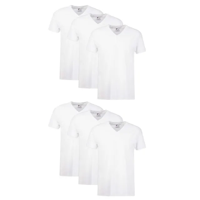 Hanes Men's White V-Neck