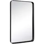 Mirror 24x36 Matt Black Metal Framed