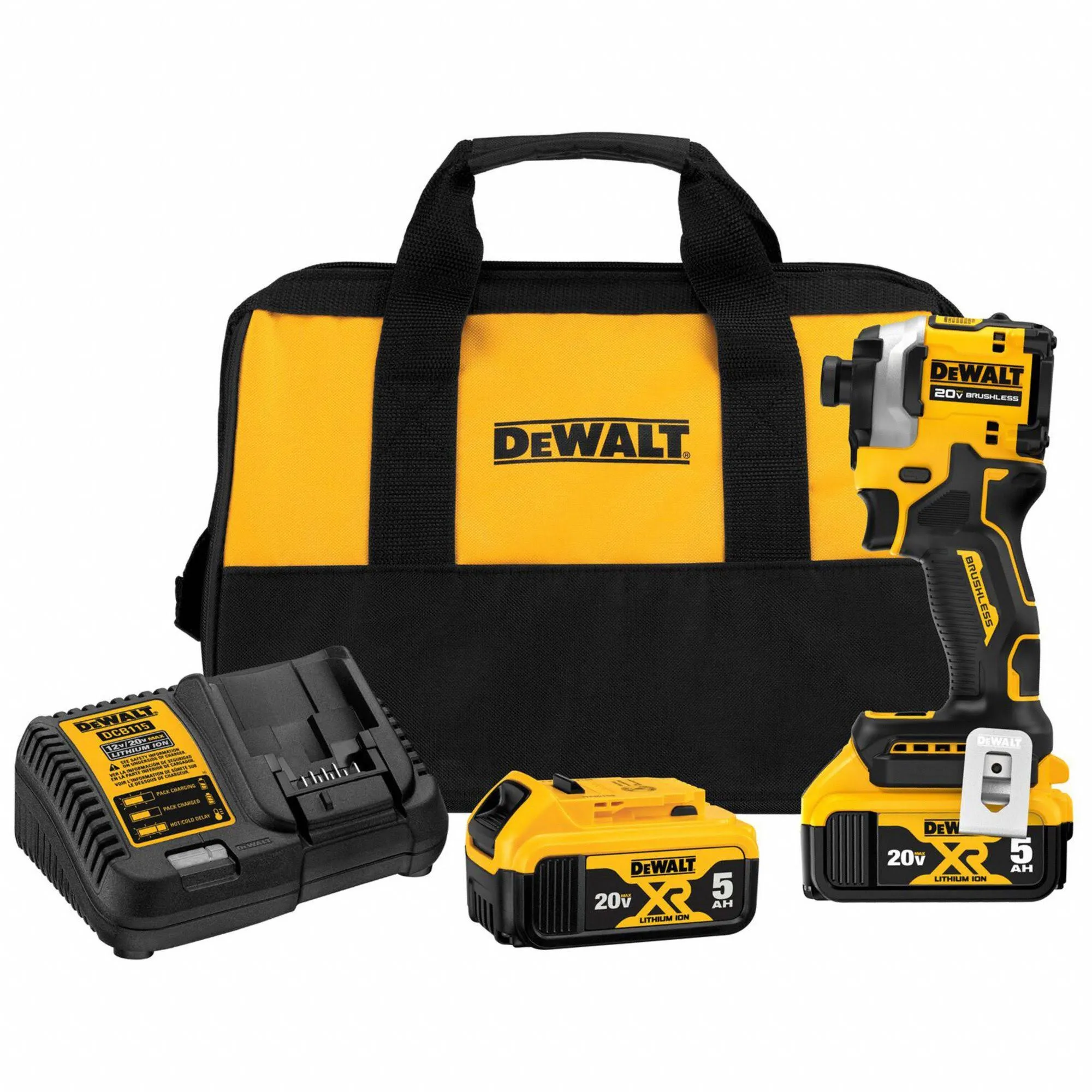 DeWalt DCF850P2 Atomic 20V Max 1/4 in. Brushless Cordless 3-Speed Impact Driver Kit