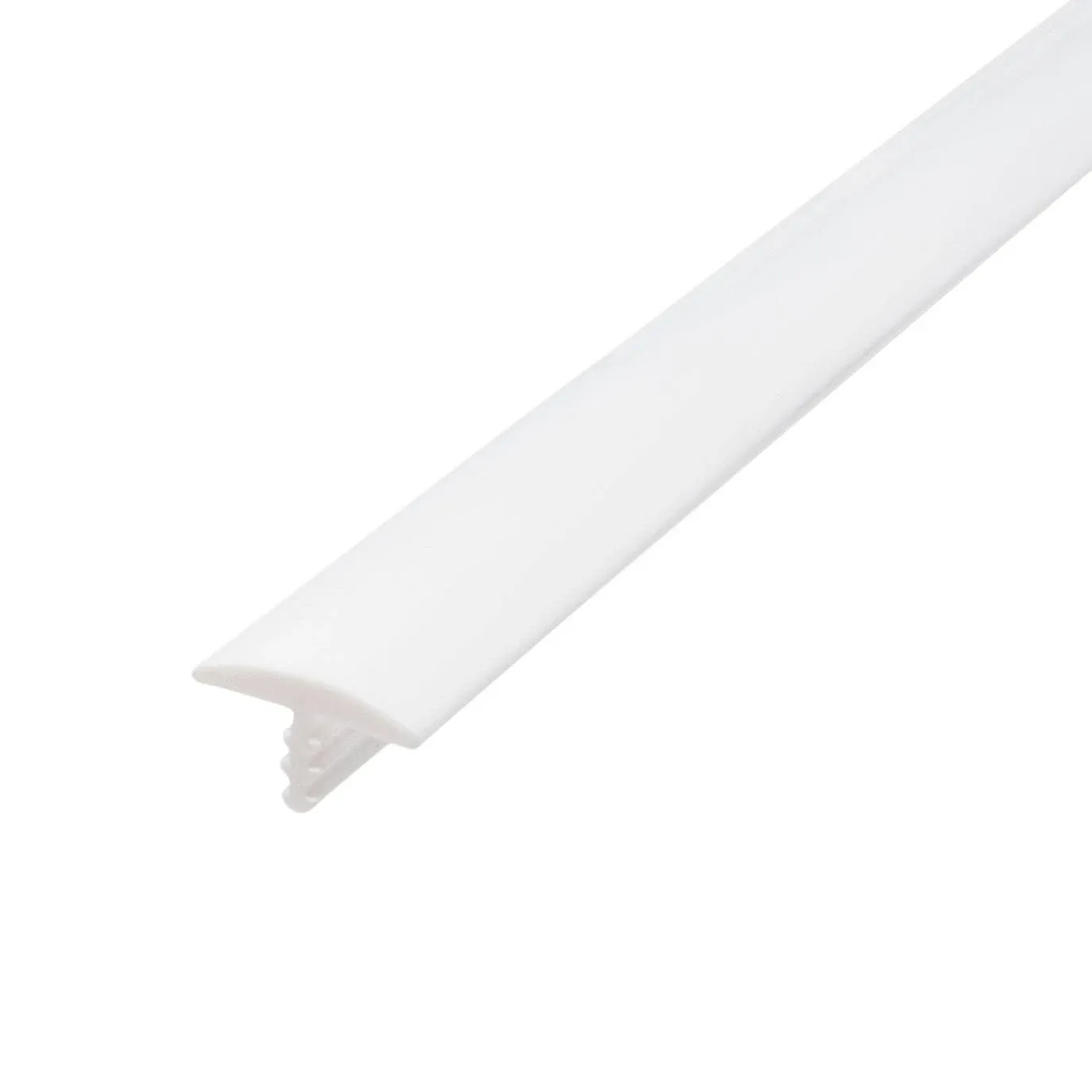 Outwater Plastic T-molding 1/2 Inch White Flexible Polyethylene Center Barb Tee Moulding 25 Foot Coil