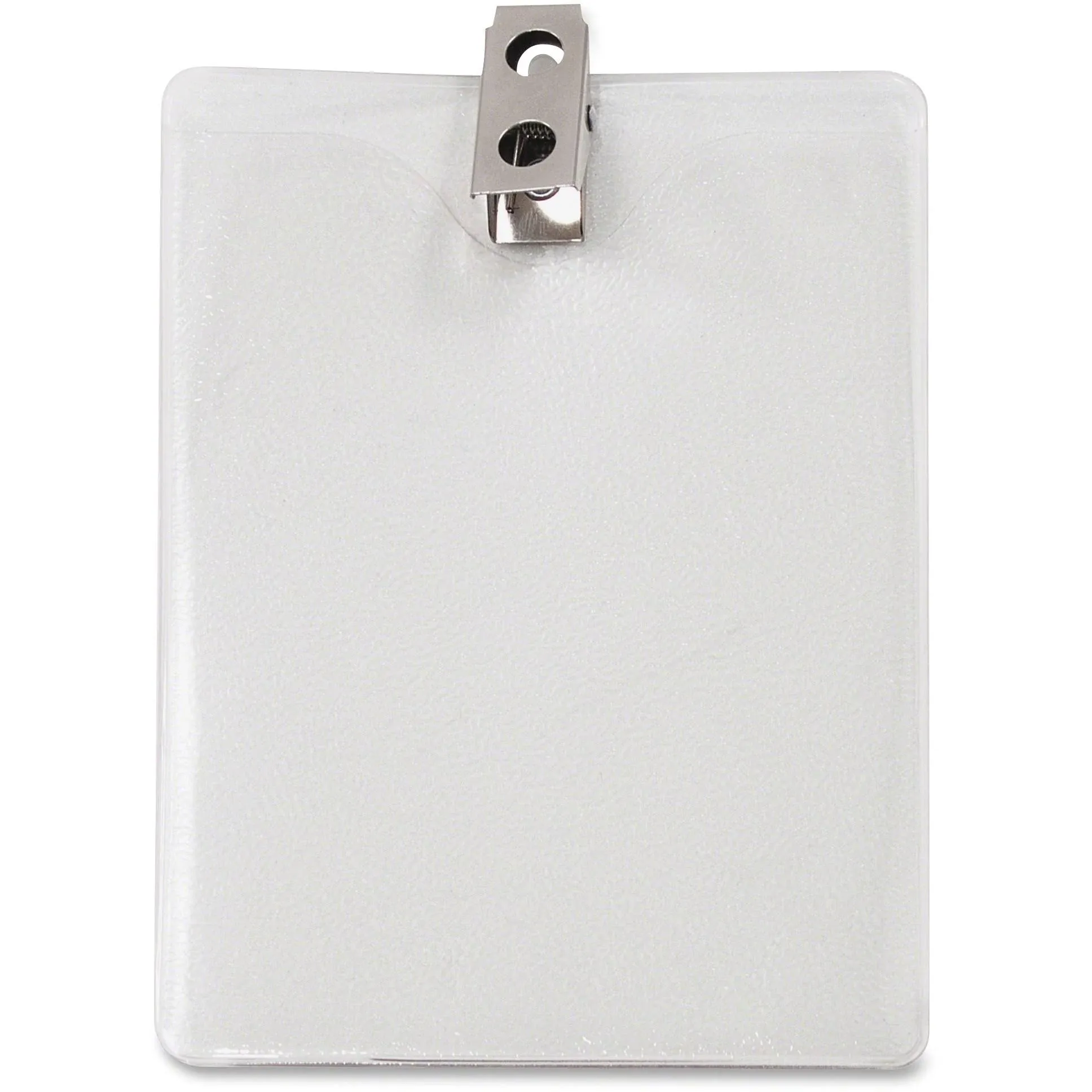 Advantus ID Badge Holder with Clip Vertical