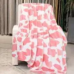 Soft Blankets Pink Strawberry Warm Fuzzy Fleece Blanket Cute Lightweight Women Throw Blanket Pink Gifts Decor Stuff Toys for Kids Girls Bed Couch