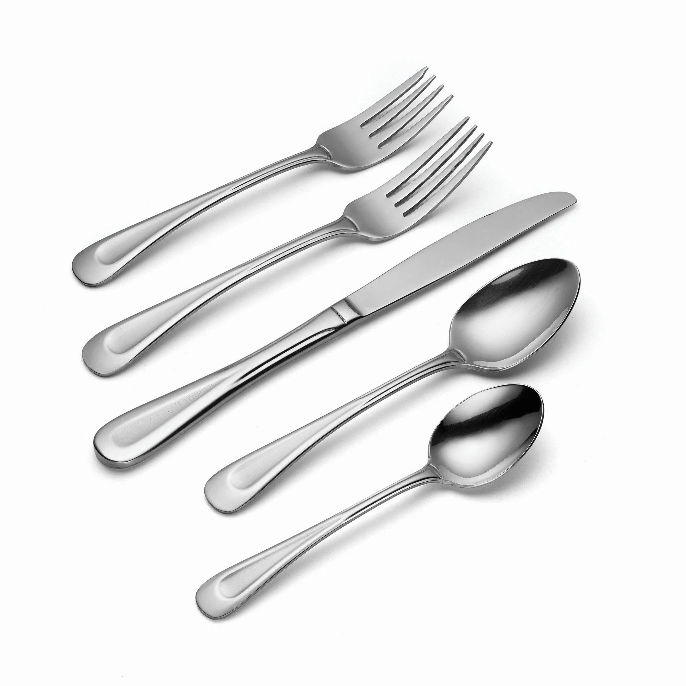 Oneida Satin Sand Dune 45 Piece Everyday Flatware Set, Service for 8