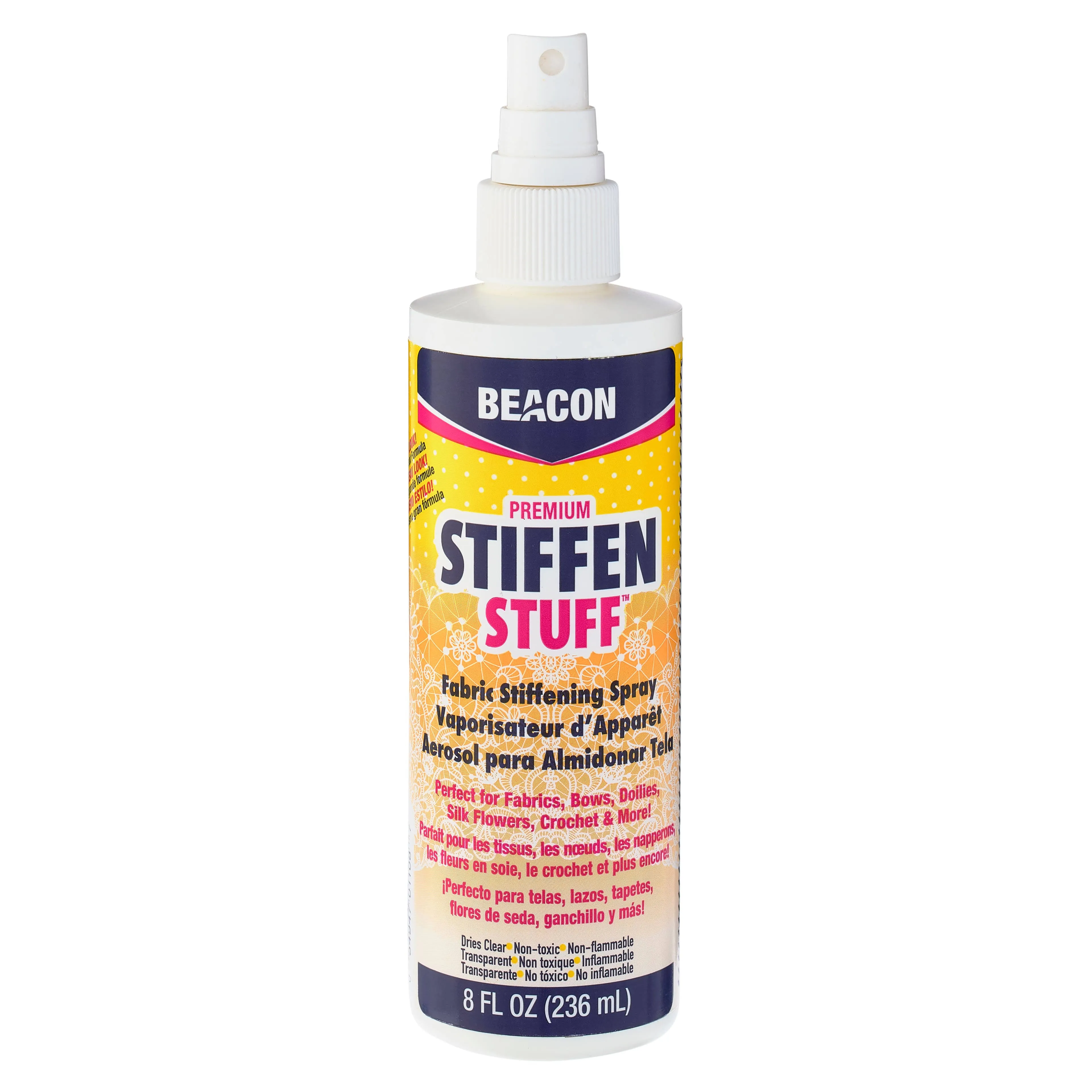 Beacon Stiffen Stuff Fabric Stiffening Spray - Quick, Even Application with No Flaking or Cracking, 8-Ounce