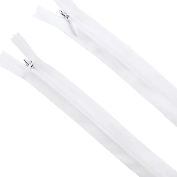 Seeking ROAM Invisible Zippers, Nylon Coil, 3, 2 Pieces (White, 12" inch)