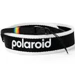 Polaroid Camera Flat Strap - Black / Rainbow