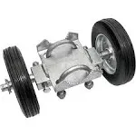 Jake Sales Rolling Gate 6" Wheel Carrier: for Chain Link Fence Rolling/Sliding Gates - Gate Wheel Rut Runner - 2 Rubber Wheels (Axle Is 7" from Wheel