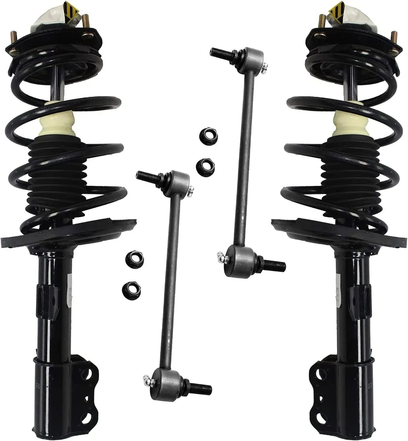 Detroit Axle - Front Struts Sway Bars for 2004 2005 2006 Toyota Camry Solara Lexus ES330 Complete 2 Quick Install Ready Struts with Coil Springs Assembly 2 Sway Bar Links Replacement Suspension Kit