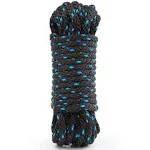 3/8&#034; 50 Ft Solid Braided Polypropylene Rope Heavy Duty All Purpose Utility Cord 