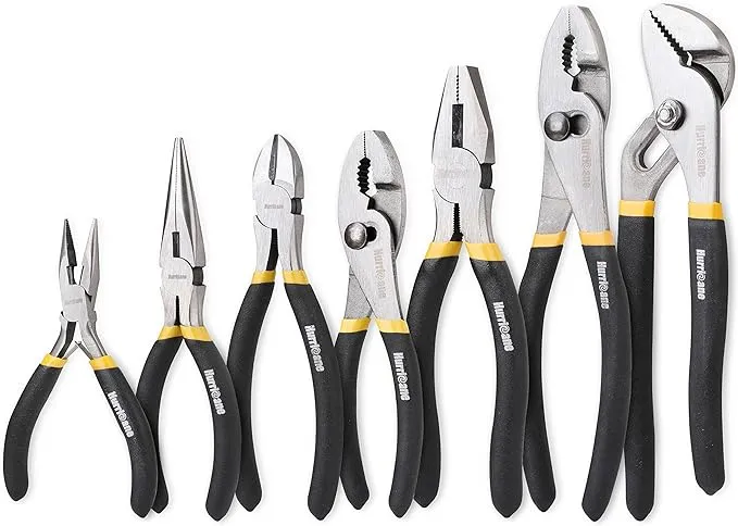 HURRICANE 7 Pieces Pliers Set 8 inch Groove Joint Pliers 8 inch Slip Joint