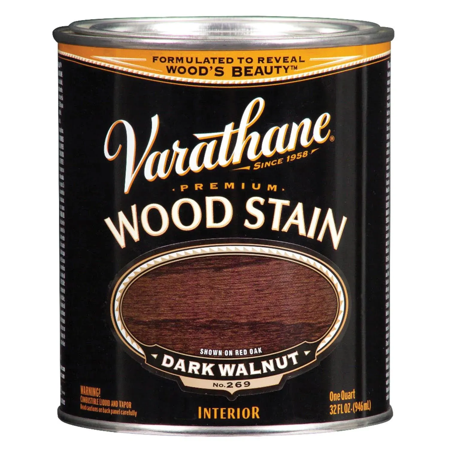 Wood Stain Dark Walnut Translucent 1 qt.