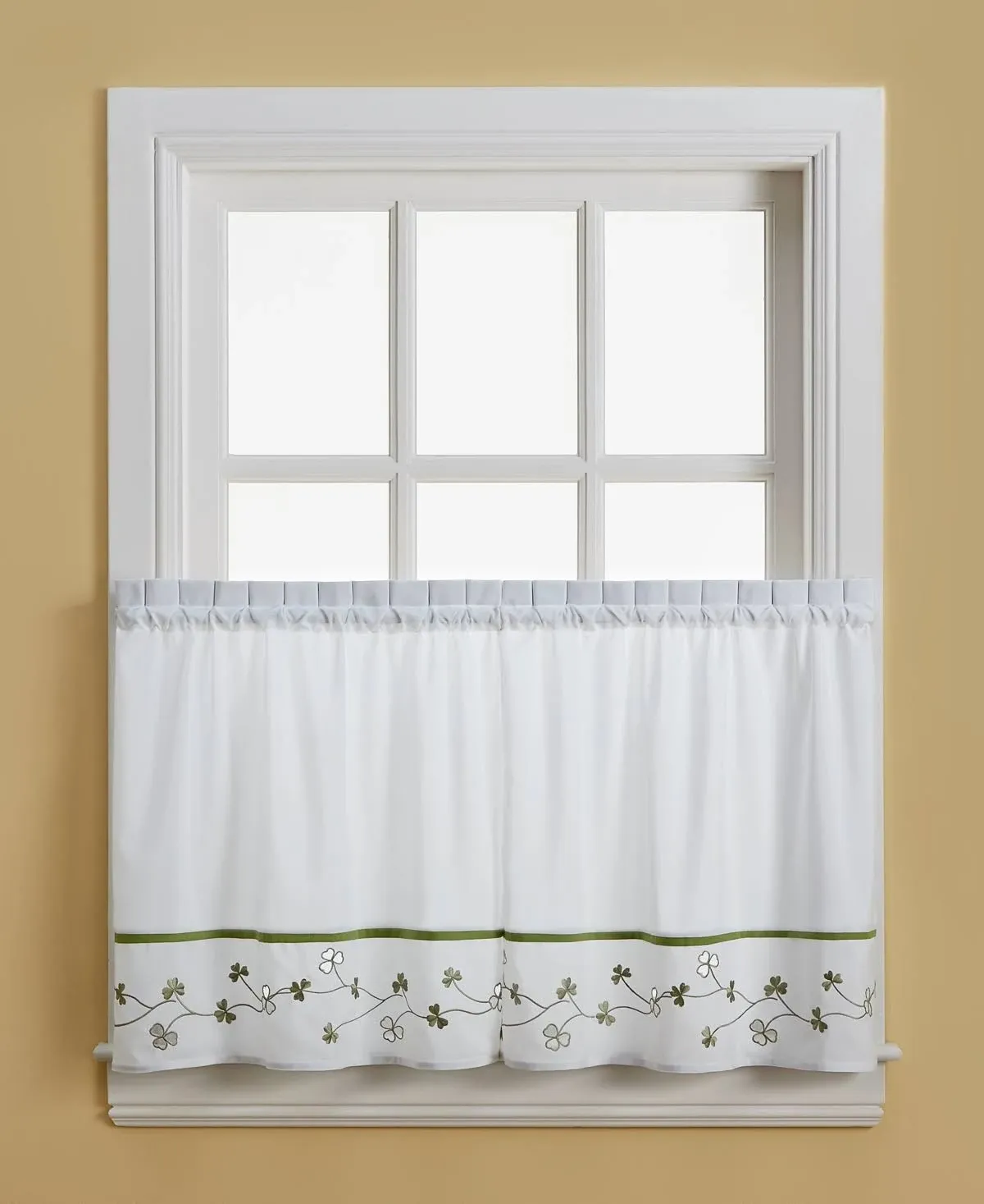 CHF Clover 2-pc. Rod Pocket Window Tier