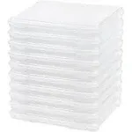 IRIS USA 8 Pack Scrapbook Paper Storage Boxes, Clear