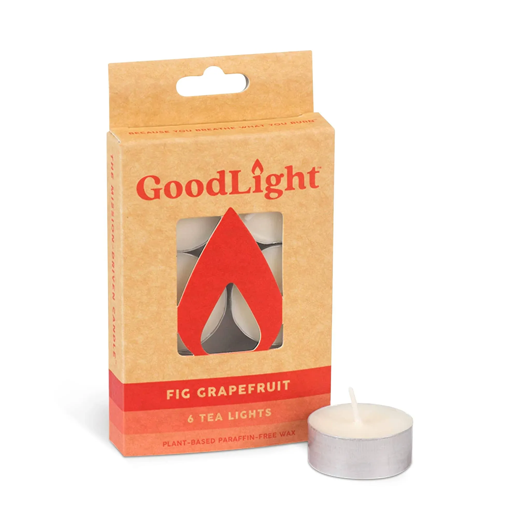 GoodLight Paraffin-Free Scented Tea Lights Candles, Clean-Burning and All-Natura