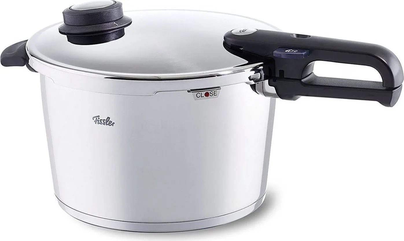 Fissler Vitavit Premium Pressure Cooker with Steamer Insert - 8.5Qt.